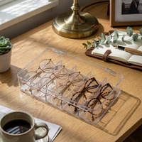 Transparent Glasses Storage Box Space-Saving Sunglasses Organizer Dust-Proof