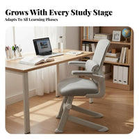 Ergonomic Design Reclining Mesh Chair with Footrest Support Computer Seat rotate casters Office Furniture Adjustable supportrests for Students, Teenagers, Adults, Studying, Study Room, Bedroom, Workplace
