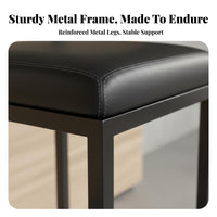 Built-in Footrest Bar Stool with Backrest Anti-Scratch Feet Industrial Backrest Stool Stable Structure Tall Seat Heavy Duty for Adults, Business Owners, Homeowners, Cafe, Restaurant, Kitchen, Dining Room