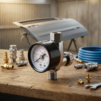 Airbrush Filter with Pressure Gauge Mini Inline Water Separator with Gauge
