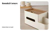 Multifunctional Tissue Box Organizer Modern Design Desktop Organizer Box
