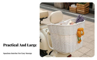Large Capacity Electric Scooter Rear Basket Thickened PP Material Rear Mount Cargo Basket Spacious for Grocery Shopping, City Riding, Travel