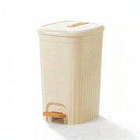 Step Trash Can Handsno-Touch Trash Can with Lid Pedal Bin Easy to Clean Wastebasket Modern for Bathroom, Bedroom