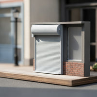 1:12 Scale Miniature Roll-up Shutter Realistic Shutter Door Model Decorative Dollhouse Window Shutters Industrial for Hobbyists, Dollhouses, Dioramas