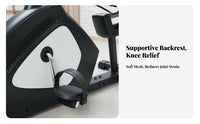 Low Gentle Workout Recumbent Exercise Bike Adjustable Tension Seated Pedal Exerciser Non-Slip Design Arm and Leg Rehab Machine Sturdy Construction for Elderly, Home