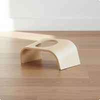 Tilted Wooden Pet Feeder Stand Dishwasher Ceramic Cat Bowl Stand Non-Slip Base Tilted for Cats