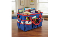 Multi-Storage Organizer Bag Large Capacity Classroom Supply Organizer Sturdy & Structured Gardening Tool Tote for Teachers, Gardeners, Garden