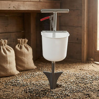 White Plastic Manual Fertilizer Applicator Stainless Steel Soil Fertilizer Tool Tapered Tip