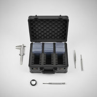 Black Aluminum Carrying Case Portable Aluminum Tool Case Foam Padded Storage for Travel, Workshop