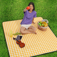 Picnic Blanket and Camping Mat with Aluminium Foil, Heavy Duty Sleeping Mat for Family Picnic, Waterproof Garden Mat with Storage Bag, Tent Mat