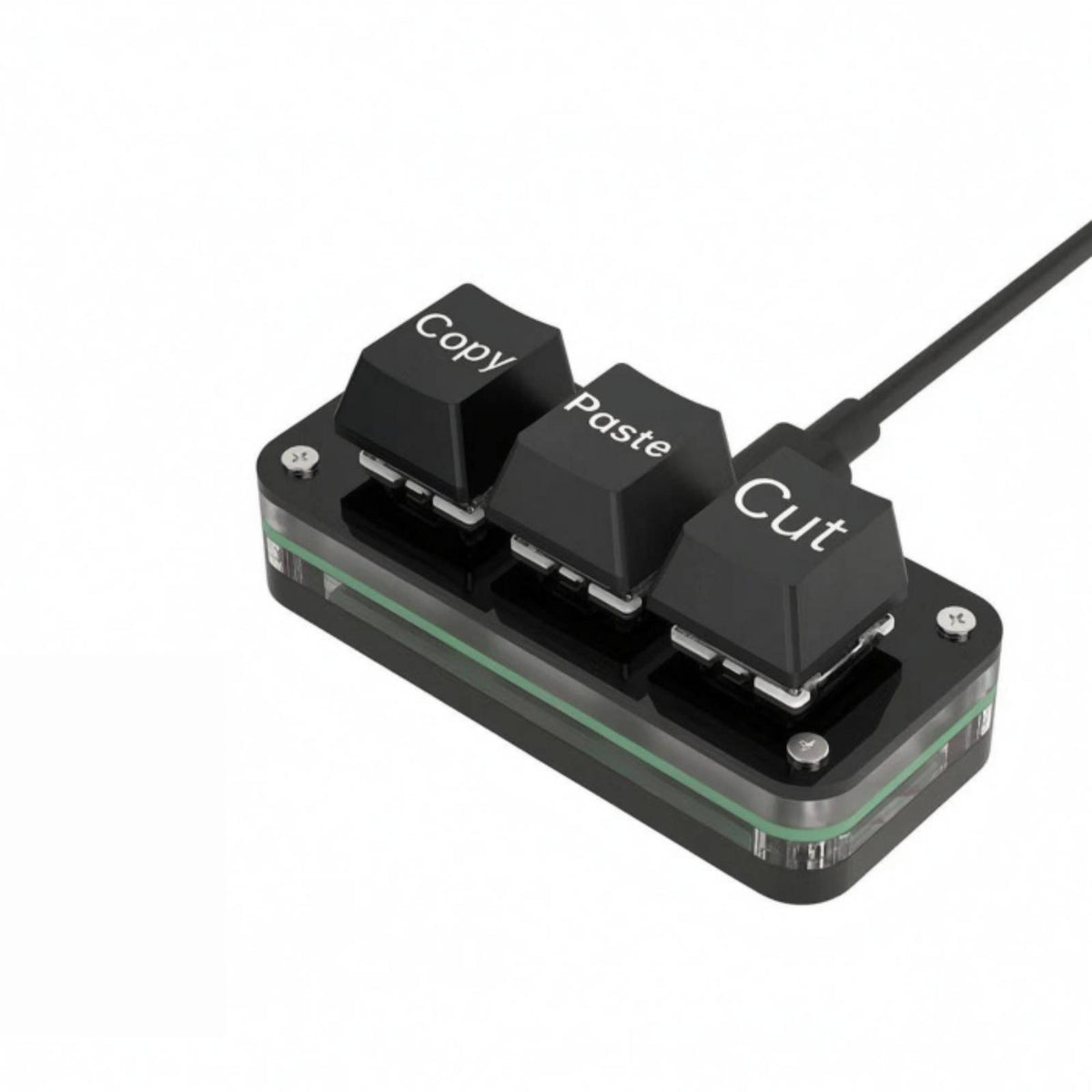 Hot-Swappable 3-Key Macro Keypad Plug-and-Play 3 Key Keypad Programmable Mini Macro Pad Compact
