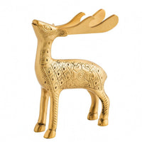 Elk Bottle Opener Engraved Brass Elk Opener Gold-Toned Deer Desk Ornament