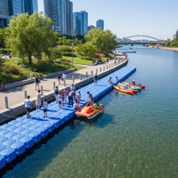 Buoyant Cube Stable Deck Buoyant Dock Section High Load-Bearing Modular Pontoon Block for Anglers, Marina Personnel, Lakefront Property