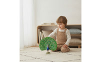 Peacock Figurine Realistic Peacock Bird Figurine Bird Model Detailed Safe for Children, Tabletop, Shelf
