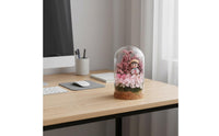 Handmade Gift Preserved Flower Glass Dome Long Lasting Glass Dome Flower Display Romantic Design House Decoration Exquisite Craftsmanship for Crafters, Home Decor, Party Activity