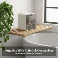 Transparent Front Under-Shelf Storage Bin Wall-Mounted Cabinet Organizer Clear View Bathroom Container Space-Saving for Homeowners, Renters, Students, Dorm Room, Kitchen
