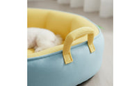 Easy to Clean Portable Pet Basket Breathable Textile Cushioned Dog Bed Scratch Resistant Washable Pet Sofa Waterproof for Indoor