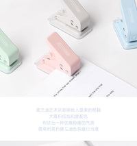 尼家 莫兰迪迷你小型打孔器单孔圆环活页本手工diy纸张打眼打洞机 蓝色