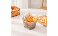 Rust Resistant French Fry Basket Long-Lasting Fry Basket with Handle Dishwasher Safe Easy to Clean for Restaurants