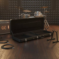 Electric Guitar Hard Case Hardshell Protection Wooden Electric Guitar Case Soft Lined Interior Musical Instrument Accessory for Artists, Travel