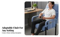 Adjustable Backrest High-Back Reclining Armchair Ergonomic Support Multi-Position Armchair Wide Seat Recliner Solid Frame Construction for Students, Office Workers, Readers, Bedroom, Small Areas, Leisure Time, Reading Nook