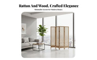 Japanese aesthetic Multi-Panel Folding Screen Decorative 4-Panel Room Divider Movable Household Furnishing Minimalist Aesthetic for Business Owners, Interior Designers, closedice Workers, Hotel, Guesthouse, Bedroom, Studio Apartment