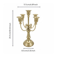 Ornate 5 Arm Candelabra Elegant 5-Candle Candle Stand Table Centerpiece