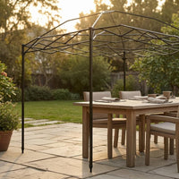 Folding Canopy Frame Cylindrical Metal Fold-out Tent Frame Fold-out Canopy Foldable Outdoor Shelter Peaked