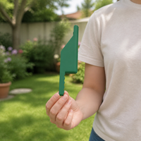 Small Dark Green Hanging Feeder, easy refill feeder for garden animals, weatherproof & refillable, 3.8×12.5cm