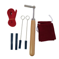 7 Pieces Piano Tuning Tool Kit with Pouch Easy to Use Piano Tuning Kit Professional for Students, Practice Rooms