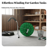 Labor Saving Hand Crank Hose Winder Convenient Irrigation Hose Storage Rack Double Bearing Design Agricultural Equipment for Farmers, Firefighters, Gardeners, Farmland, Orchard, Outdoor, Garden
