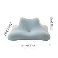 Slow Rebound Face down Napping Pillow Removable Washable Cover Memory Foam Prone Sleeping Pillow Pressure Relief Cervical Support Lounge Cushion Breathable Material for Office Workers, Students, Bed Lounging, Travel