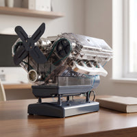 V8 Engine Model Kit Desktop Mini V8 Engine Kit STEM for Classroom, Adults, Teens