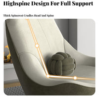 Wabi-Sabi Aesthetic Highspine rotating Armchair Italian Inspired Accent Chair Minimalist design Home Seating Curved contour for Office Workers, Homeowners, Living Room, perusing corner, Bedroom, Lounge Area