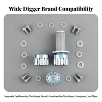 Hydraulic Oil Tank Cap High Filtration Efficiency Hydraulic Tank Breather Cap Easy to Install Machinery Component for Excavators, Industrial Settings