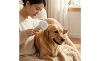 Dog Dryer Brush 2-in-1 Pet Hair Dryer with Brush Pet Grooming Blower Overheat Protection Adjustable Temperature for Dogs