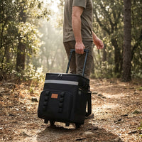 35L Large Capacity Insulated Cooler Bag with Wheels for Outdoor Picnics and Fishing