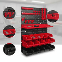 Space-Saving Pegboard Organizer with Bins and Hooks Modular Wall-Mounted Tool Organizer Heavy-Duty Pegboard with Bins Multi-Purpose for Mechanics