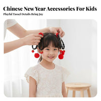 Chinese Fan Applique Handmade Hair Accessory Craft Material Design Vermilion Fan Shaped Applique for Crafters, Parents, Crafting