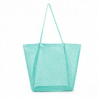 Reinforced Mesh Bag with Inner Pocket Spacious Mesh Tote Bag Transparent Breathable for Women, Swimmers, Beach, Pool, Gym, Travel