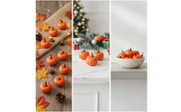 12 Pieces Artificial Mini Pumpkins Foam Faux Mini Pumpkins Fall Decorations for Crafters, Garlands