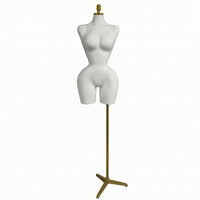 Mannequin Torso with Stand Sturdy Dress Form with Base Portable Manikin for Boutiques