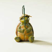 Fishing Turtle Ornament Garden Turtle Ornament with Fishing Rod Outdoor for Pond
