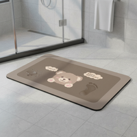 Diatomaceous Earth Bath Mat Quick Dry Non-Slip Absorbent Bathroom Floor Mat