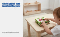 3D Fabric Busy Board, Montessori Educational Book, Mushroom House, Cartoon Activity Toy for Kids