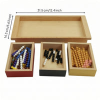 Addition Bead Chain Counting Set with Tray Making Ten Colorful Bead Chain Counting Set for Kindergarten