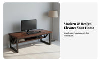 Spacious Desktop Gaming Desk with Under-Shelf Sturdy Construction Desk with Storage Shelves Easy Assembly Computer Table M-Shaped Leg Design for Students, Couples, Telecommuting Workers, Bedroom, Study Room