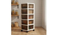 Space-Saving Multi-Layer Drawer Cabinet Large Capacity Plastic Storage Drawers Long-Lasting Multi-Tier Storage Cabinet Multifunctional for Children, Bedroom, Living Room, Playroom, Closet