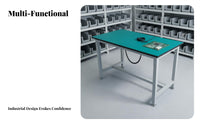 High Load Capacity Anti-Static Workbench Multi-Functional Heavy-Duty Work Table Cold-Rolled Steel Frame Heavy Duty Workbench Wear-Resistant for Warehouse Personnel, Factory Workers, Laboratory Personnel, Laboratoryoratory Oratory, Cleanroom, Garage