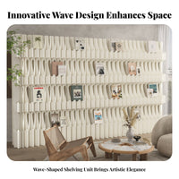 Freestanding Screen with Shelves Foldable Design Expandable cellular divider Multi-Functional Space Divider for Retailers, showcase, Retail extendedlet